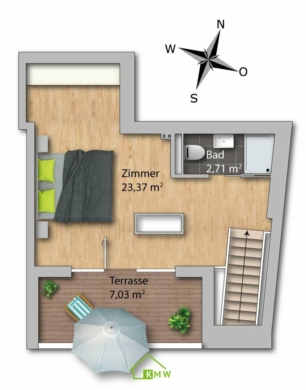 Hochwertige Dachgeschoßwohnung in ruhiger, zentraler Lage – Top 7 - Bild (3032)