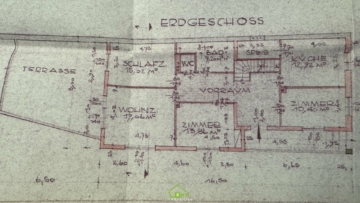 Wohnen im Zentrum: sanierungsbedürftiges Einfamilienhaus mit Entwicklungspotential (inkl. Studie) - Grundriss (3414)