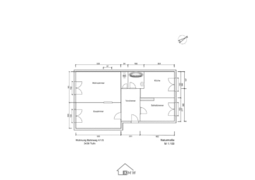 NEU AM MARKT: Charmante 3-Zimmer-Eigentumswohung in TOP-Lage Nähe Bahnhof - Grundriss (5386)