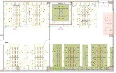 Repräsentative, moderne ca. 505m² Büroflächen mit Kantine und Parkplätzen - Grundriss (11484)