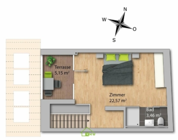 Hochwertige Dachgeschoßwohnung in ruhiger, zentraler Lage – Top 9 - Bild (3017)