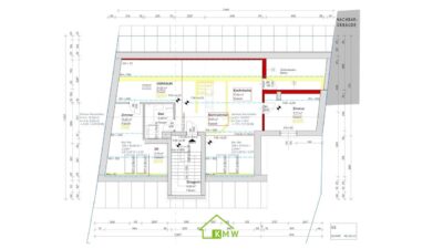 3-Zimmer-Dachgeschoßwohnung in zentraler Ruhelage - Grundriss (11580)