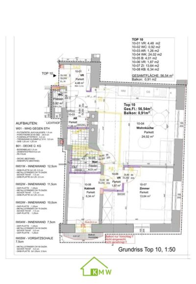 Kernsanierte Eigentumswohnung am Gruschaplatz - Grundriss (11431)